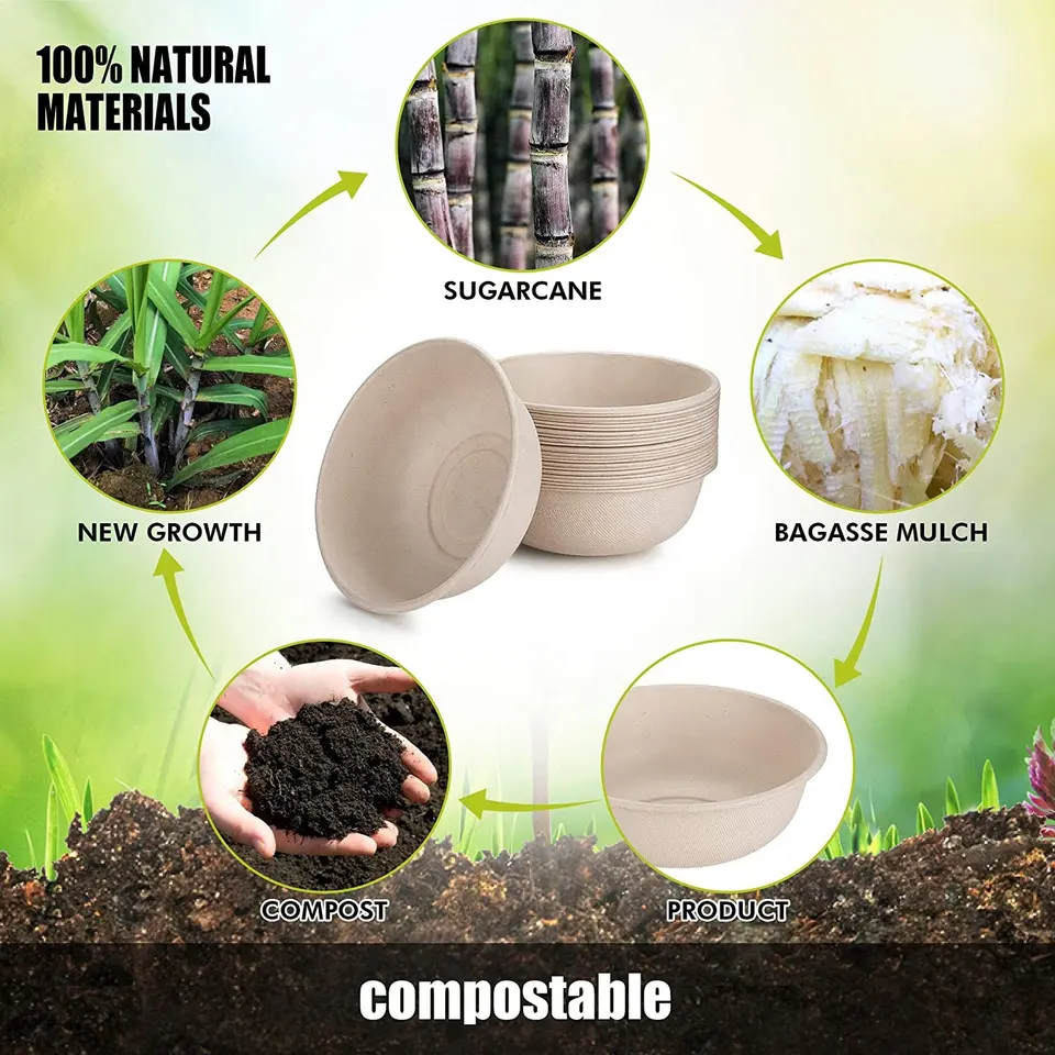 Bagasse bowl - sugar cane - RyanPack