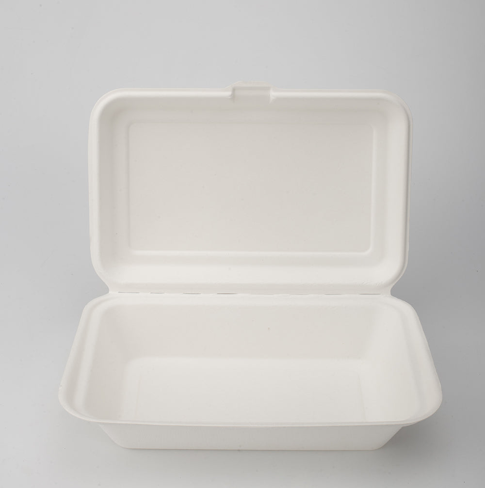 Boîtes à farine de bagasse avec couvercle, non compartimentées - canne à sucre - RyanPack