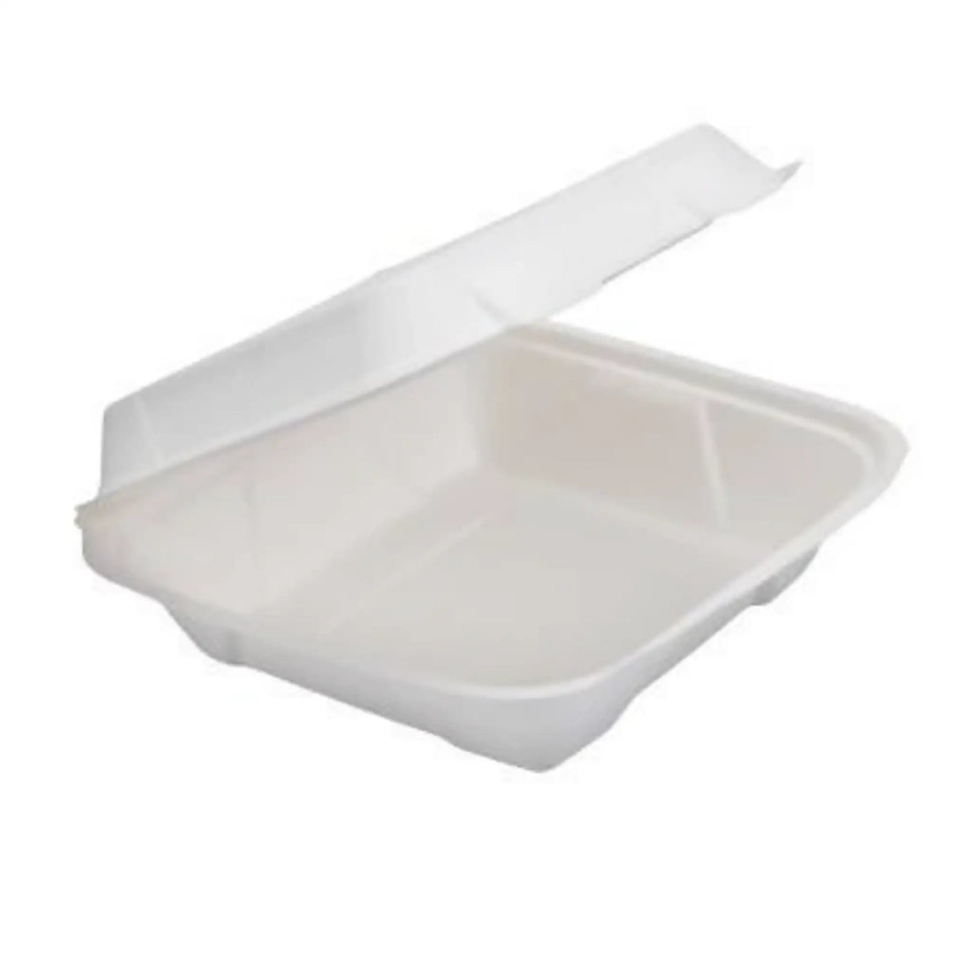 Bagasse Menüboxen mit Deckel, ungeteilt - Zuckerrohr - RyanPack