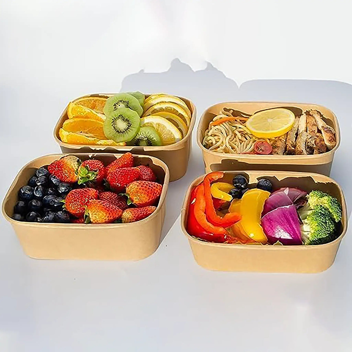 Rechteckige Salatschale - Pappe - RyanPack