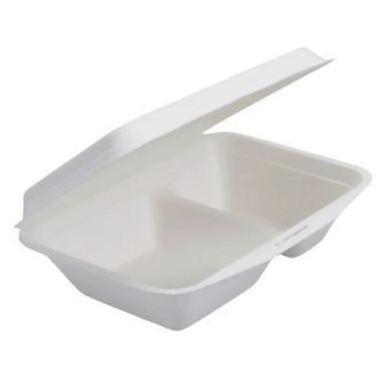 Bagasse 2-geteilt Menüboxen mit Deckel - Zuckerrohr - RyanPack