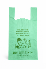Compostable organic vest carrier bags made from cornstarch - RyanPack