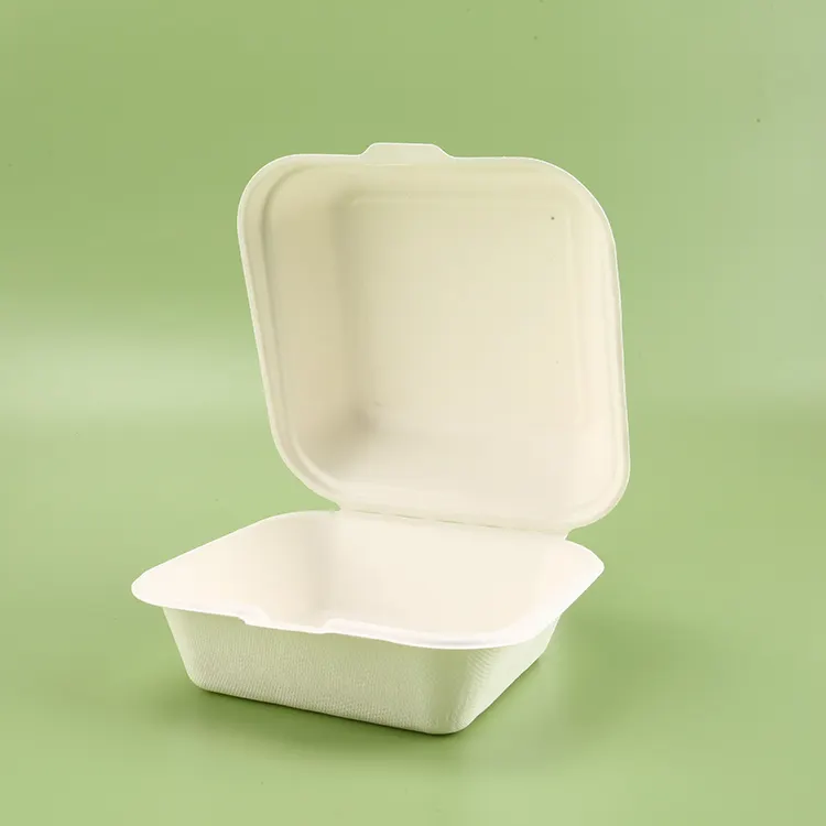 Bagasse Menüboxen Rechteckig ungeteilt - Zuckerrohr - RyanPack