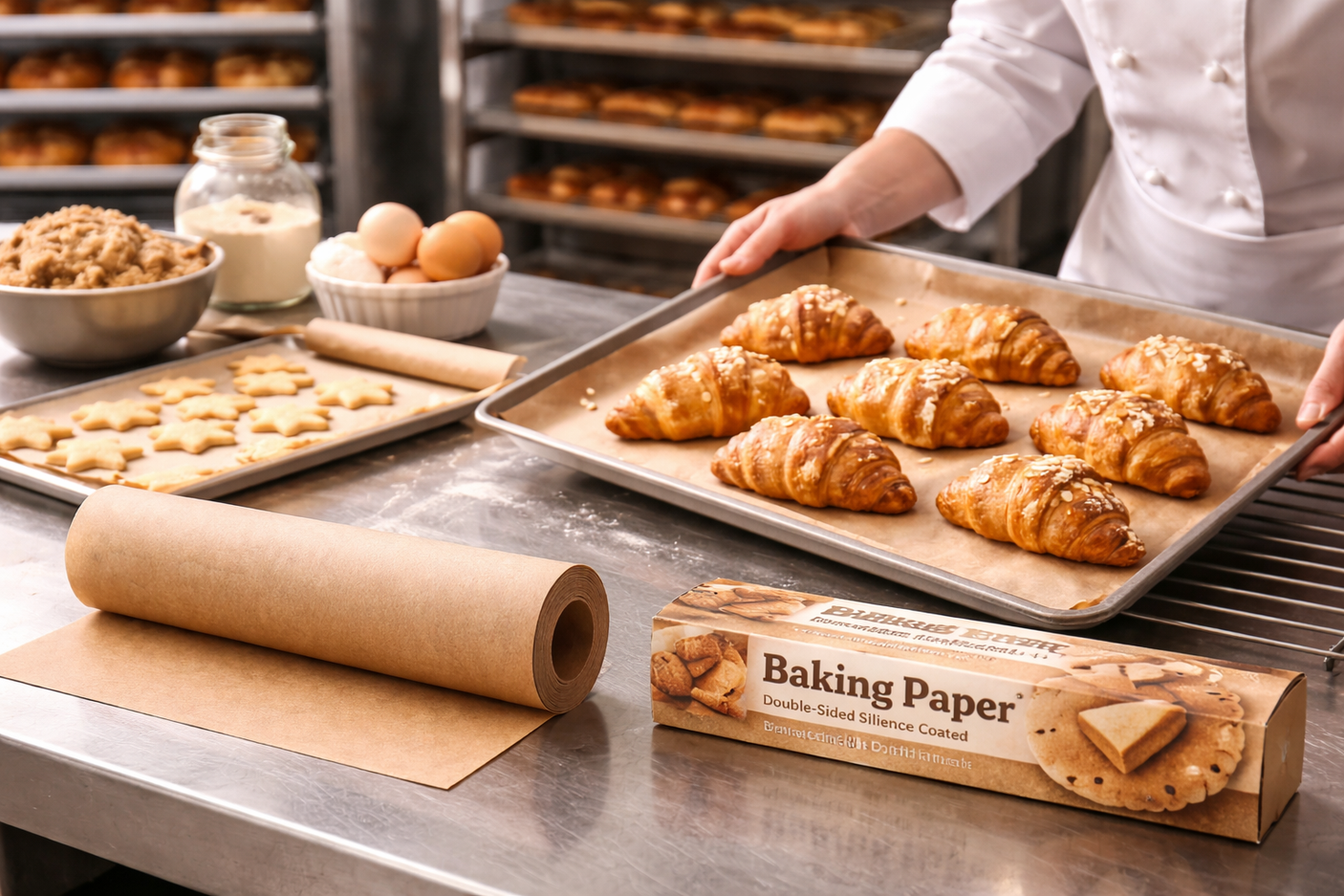 Backpapier Rolle Braun – Hitzebeständiges Backpapier für Küche, Bäckerei & Gastronomie | RyanPack