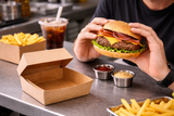 Burgerbox Kraftpapier Braun – Foodbox für Burger, Sandwiches & Take-away | RyanPack