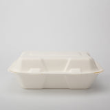 Bagasse Menüboxen mit Deckel, ungeteilt - Zuckerrohr - RyanPack