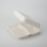 Bagasse 3-geteilt Menüboxen mit Deckel - Zuckerrohr - RyanPack