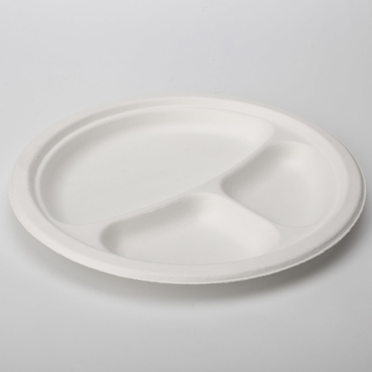 3-geteilt Bagasse Teller - Zuckerrohr - RyanPack
