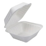 Bagasse Menüboxen mit Deckel ungeteilt - Zuckerrohr - RyanPack