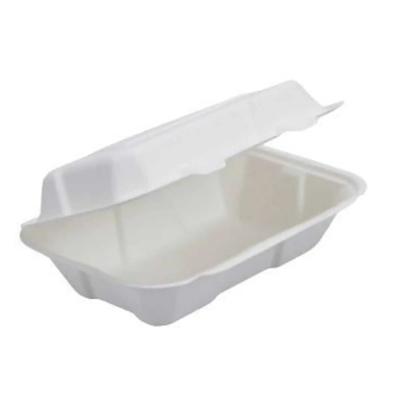 Bagasse Menüboxen mit Deckel, ungeteilt - Zuckerrohr - RyanPack