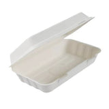 Bagasse Menüboxen mit Deckel, ungeteilt - Zuckerrohr - RyanPack