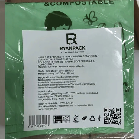 Kompostierbare Bio Hemdchentragetaschen aus Maisstärke - Ryan Pack