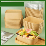 Rechteckige Salatschale - Pappe - RyanPack